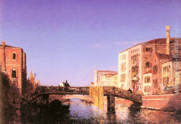 Felix Ziem Le Pont de bois a Venise